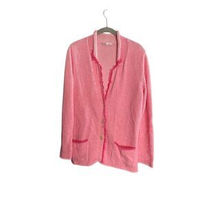 Giorgio’s Palm Beach, pink 100% cotton three buttons Cardigan size 48/XL